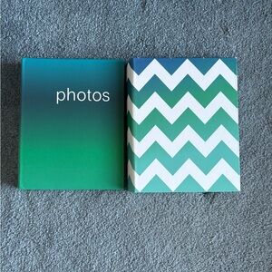Green and White Photo Album Set
